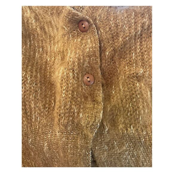 Abound Crop Deep V-Neck Cardigan Sweater Sz Medium in Rust Amber NWT - Picture 4 of 6